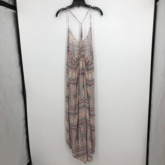 L*Space Remini hi-lo cream pink printed thin rayon maxi dress / cover-up SP - Picture 14 of 16